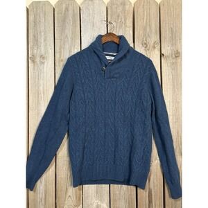 Ben Sherman‎ Lambswool Shawl Collar Cable Knit Sweater – Men's M